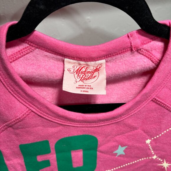 NWT Midnight Rider Leo Zodiac Graphic Sweatshirt Pink Fleece – Women’s XS anthro - Picture 3 of 6